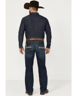 Cinch Men's Grant Dark Stonewash Relaxed Bootcut Stretch Performance Jeans -Fashion Store 2000373482 402 P3