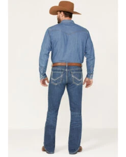 Cinch Men's Ian Medium Wash Slim Bootcut Performance Jeans -Fashion Store 2000373497 402 P3