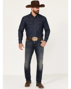 Rock & Roll Denim Men's Revolver Dark Vintage Slim Straight Dale Brisby Vintage 46' Jeans -Fashion Store 2000375477 416 P3