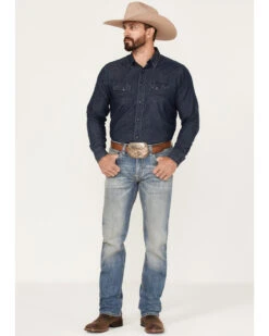 Rock & Roll Denim Men's Slim Fit Straight Rope Stitch Pocket Bootcut Jeans -Fashion Store 2000375484 412 P3