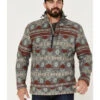 Powder River Outfitters Men's 1/2 Zip Southwestern Print Fleece Sweatshirt 2 Powder River Outfitters Men's 1/2 Zip Southwestern Print Fleece Sweatshirt -Fashion Store 2000376231 022 P1