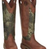 Justin Men's Rush Strike Camo Shaft Leather Pull On Snake Boots - Square Toe -Fashion Store 2000378668 340 P1