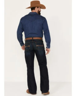 Cinch Men's Carter 2.0 Dark Rinse Relaxed Boot Performance Stretch Denim Jeans -Fashion Store 2000380104 402 P3