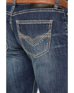 Rock & Roll Denim Men's Medium Wash Straight Reflex Denim Jeans -Fashion Store 2000386196 414 P2