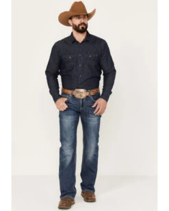 Rock & Roll Denim Men's Medium Wash Straight Reflex Denim Jeans -Fashion Store 2000386196 414 P3