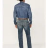 Rock & Roll Denim Men's Revolver Medium Vintage Wash Slim Straight Reflex Denim Jeans -Fashion Store 2000386198 414 P1
