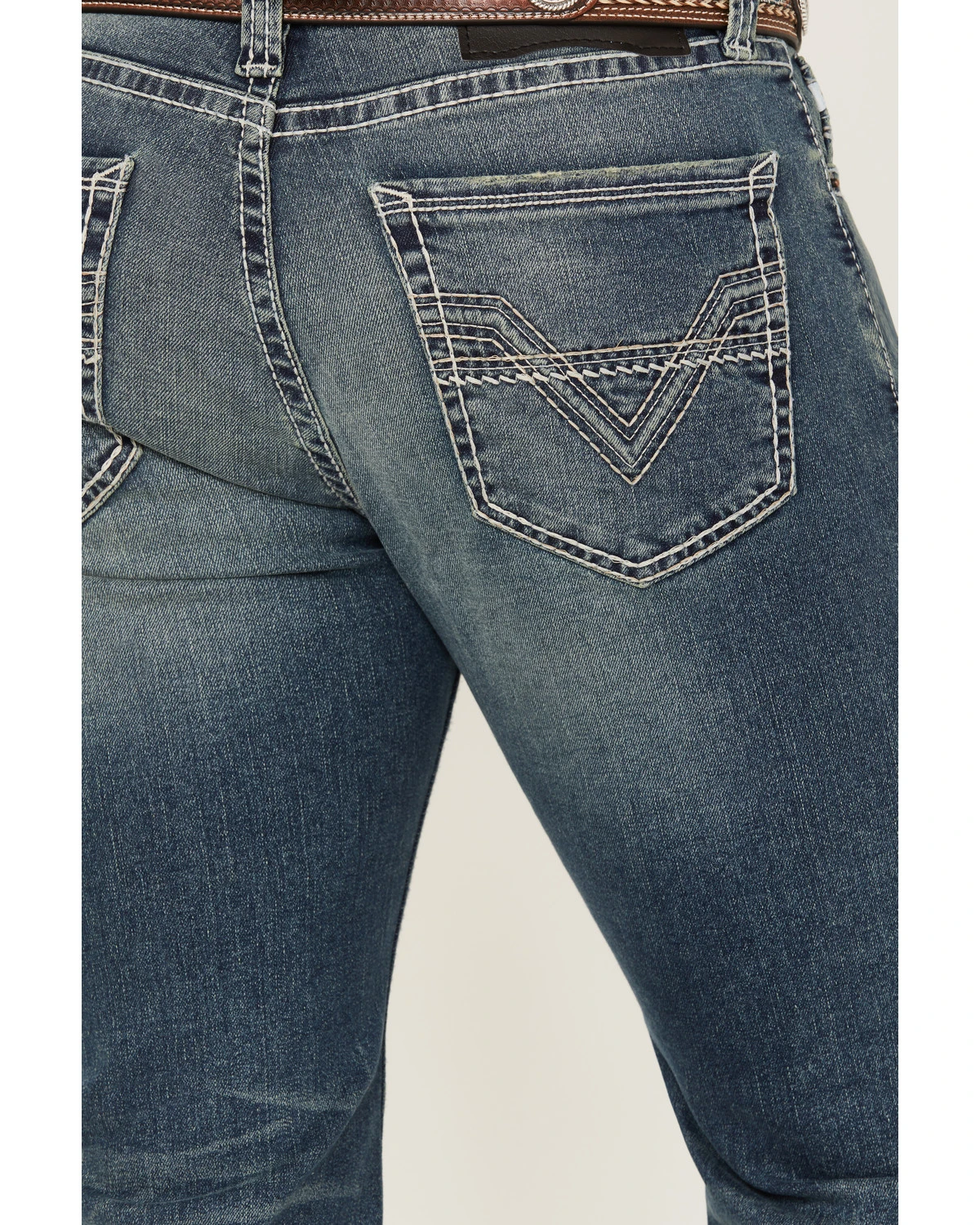 Rock & Roll Denim Men's Revolver Medium Vintage Wash Slim Straight Reflex Denim Jeans 4 Rock & Roll Denim Men's Revolver Medium Vintage Wash Slim Straight Reflex Denim Jeans - Image 2