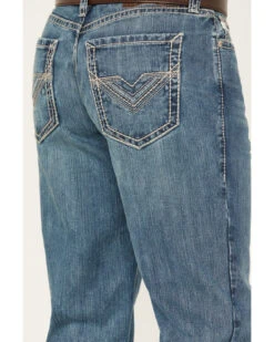 Rock & Roll Denim Men's Double Barrel Medium Wash Relaxed Straight Jeans -Fashion Store 2000386202 414 P2