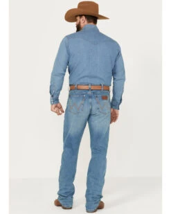 Wrangler Retro Men's Buffalo Pass Light Wash Slim Straight Stretch Jeans -Fashion Store 2000394537 412 P3