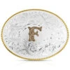 Montana Silversmiths Classic Western Oval Two-Tone Initial Belt Buckle - F -Fashion Store 2000396047 040 P1