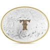 Montana Silversmiths Classic Western Oval Two-Tone Initial Belt Buckle - T