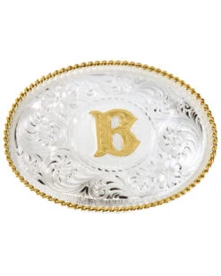 Montana Silversmiths Men's Initial "B" Buckle